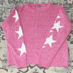 Pink Star Sweater! Small!